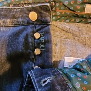 E Marinella Men's Straight Jeans in Dark Blue by